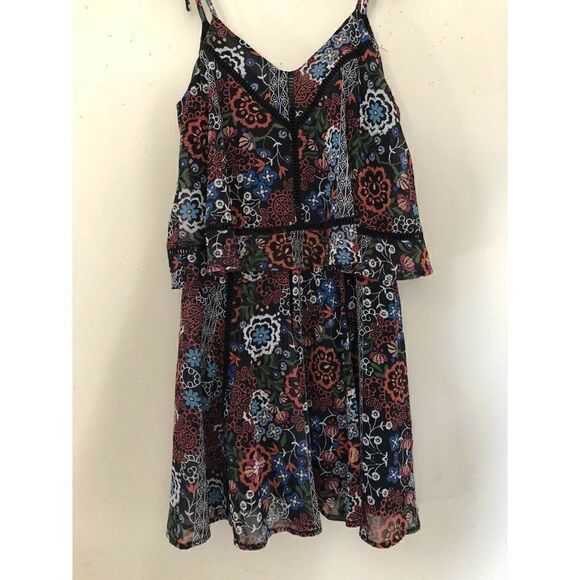 NWT NICHOLAS Sz 2 SLEEVELESS POPOVER MINI DRESS BORDER FLORAL $495 - Picture 7 of 11